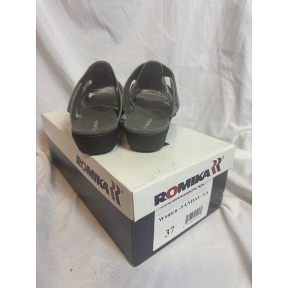 Romika Women’s Leather Slide Sandals – Size 37 (US 6.5-7) – Gray – NIB - Picture 4 of 6